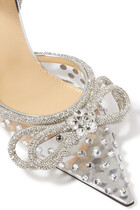 Crystal-Embellished 105 PVC and Leather Pumps
